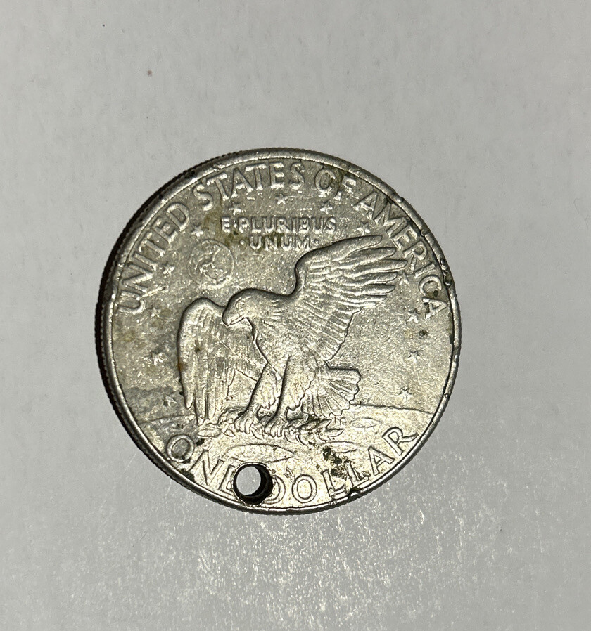 Vintage 1972 D One Dollar Liberty Eisenhower Coin Flying Eagle