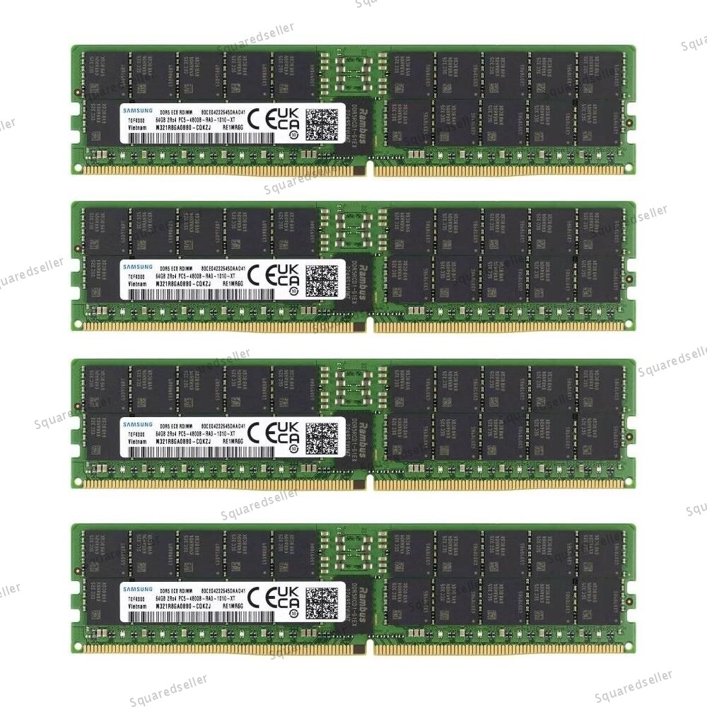 Samsung (4 x 64GB) 256GB 4800MHz REG ECC RAM DDR5 RDIMM PC5-4800B