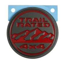 18-24 WRANGLER JL GLADIATOR RED TRAIL RATED FENDER EMBLEM BADGE NAMEPLATE  MOPAR