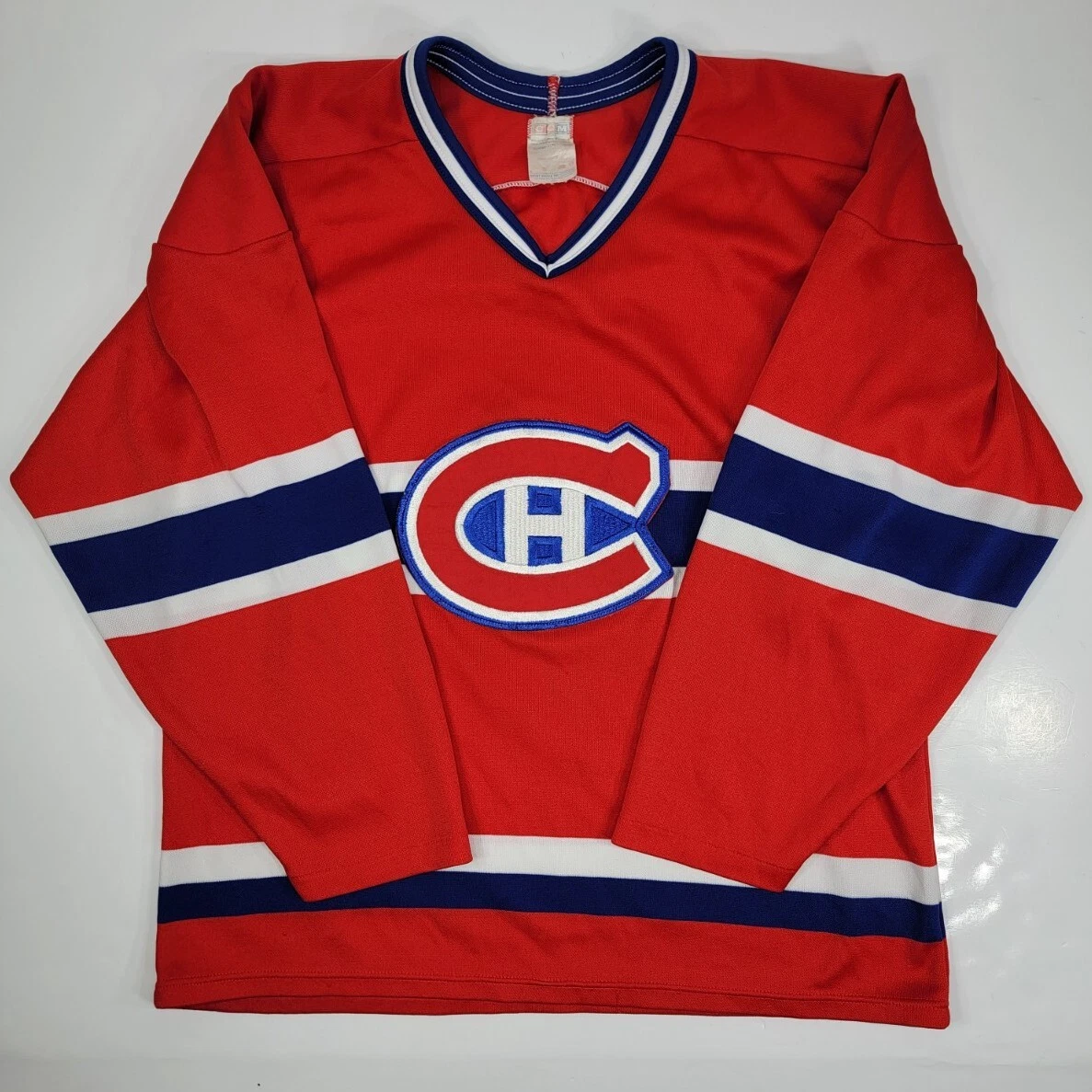 Vintage Montreal Canadiens CCM Hockey Jersey Size Large Red 