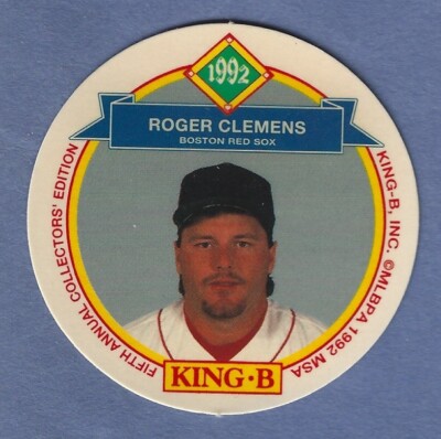 1992 King-B Disc #9 Roger Clemens Red Sox