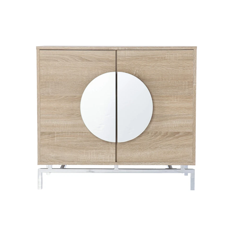 SEI Furniture Northdom 带葡萄酒储物柜,天然/铬色 — 第 2/4 张图片