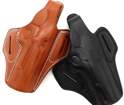 Cebeci Arms 2-Gun Small Of Back (SOB) Leather Belt Holster - Fits 5" 1911 Non-Rail - Ambidextrous