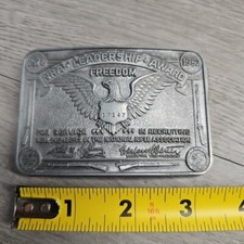 1983 Vintage NRA Leadership Award Freedom Belt Buckle National Rifle Association