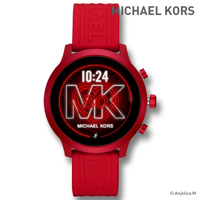 NWT! MICHAEL KORS Access Gen 4 MKGO Red-Tone and Silicone Smartwatch | eBay