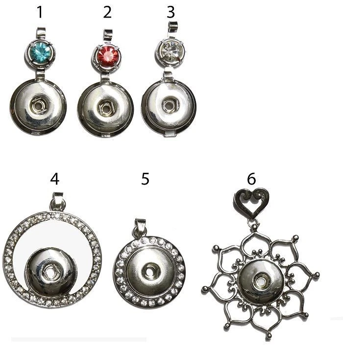 Click Button Kette Anhänger Träger Halskette Druckknopf Klick Button Kompatibel - Bild 3 von 4