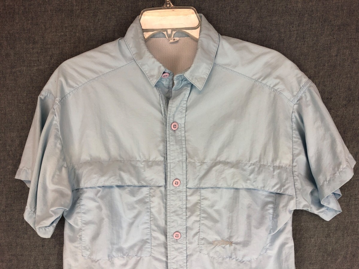 Vintage Simms Tarponwear Vented Fishing Shirt Men's S Button