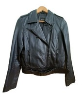 Barneys Originals Navy Leather Jacket. Never Worn.
