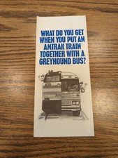 Vintage Original Ephemera Advertising AMHOUND Amtrak Greyhound 1976 Pamphlet