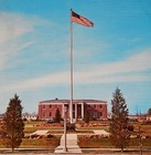 New ListingVintage Postcard, Trenton, Nj, Headquarters Building & Us Flag At Fort Dix Base