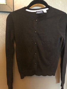 girls black school cardigan