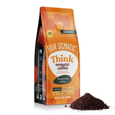 Organic Ground Mushroom Coffee by Four Sigmatic  Dark Roast, Fair Trade Gourmet