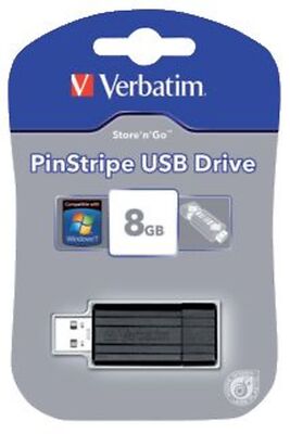 Verbatim 49062 Verbatim Store n Go          8GB Pinstripe USB 2.0 black