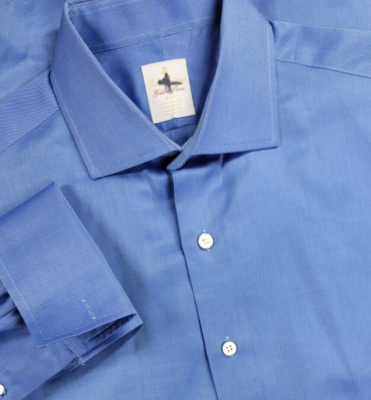 Brooks Brothers Golden Fleece Blue Dress Shirt 16-34 USA French Cuff Italy  Woven | eBay