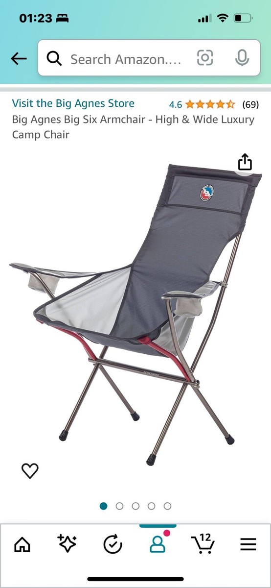 Big Agnes Big Six Armchair High Wide Luxury Camp Chair (Gently Used)