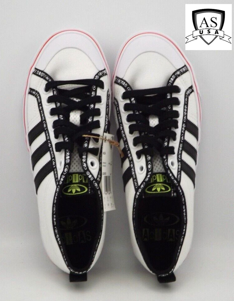 Adidas NIZZA Men's Shoes size 8 Sneakers GX6093  White Vivid Red thumbnail 6