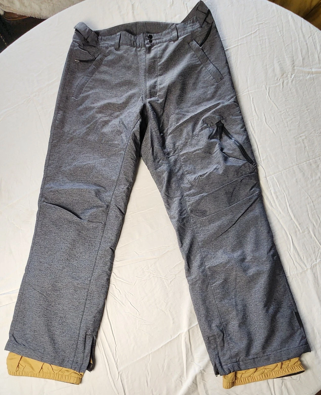 NWOT - Unizex Body Glove Snow Technology Pants Bootcut 2 Tone Grey/gold Size XL