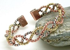 Womens or Mens Magnetic Bracelet in 3 Colour Copper Lace Design