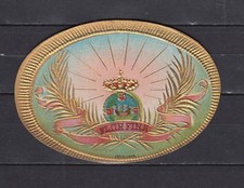 Ancienne petite  Lytho  médaillon  Cigare Label   Couronne 