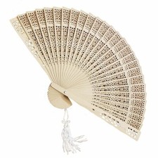 Sandalwood Folding Fans  Wedding Favors  Summer Party Favors  Elegant qty 30