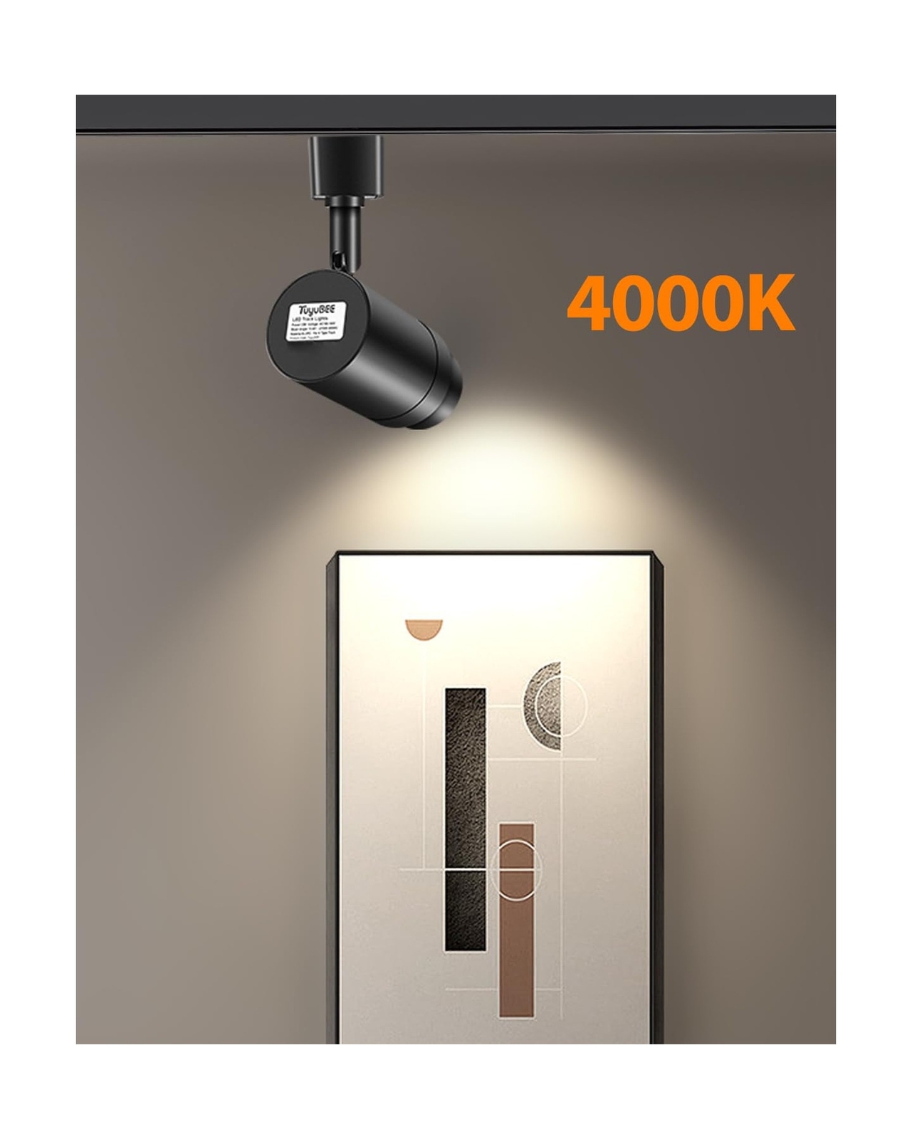 Zoomable 8 Lights LED Track Lighting Kit with 6.6FT H Type Track Lighting Rai...