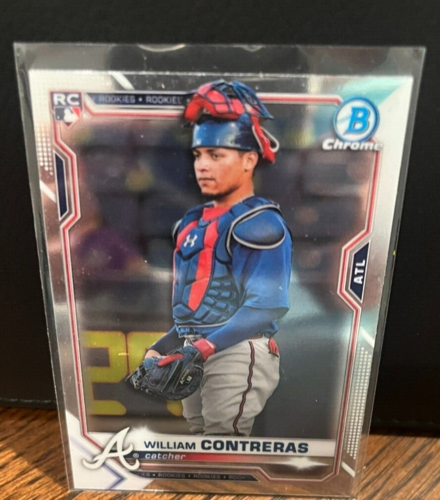 2021 Bowman Chrome William Contreras Base RC Rookie Card Atlanta Braves #38