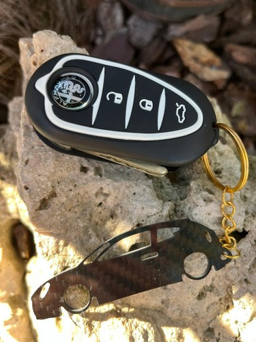 PORTACHIAVI IN VERA FIBRA DI CARBONIO PER ALFA ROMEO MITO idea regalo gadget - Foto 17 di 19