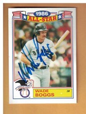 Wade Boggs AUTOGRAPHED 1987 TOPPS GLOSSY ALL-STAR BASEBALL CARD SIGNED BOSTON