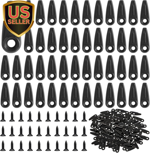 50 Pcs Picture Frame Backing Clips Buckle Black Back Pictures Frame Hardware ...