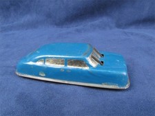 Vintage Argo Tin Toy Blue Sedan With Moving Wipers - 4"