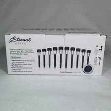 Eternal Living 10-Pack Solar Garden Lights Outdoor Pathway Walkway Driveway NIB