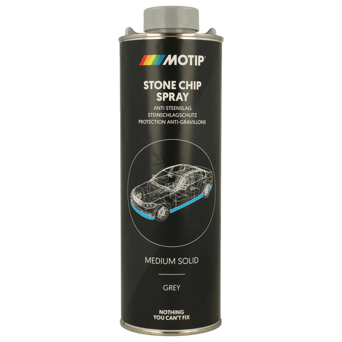 Motip Antigravillons Gris 1L : Protection Bas de Caisse Voiture