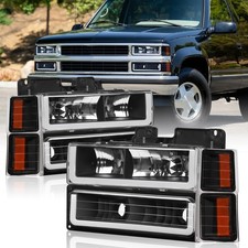 Leddrl Headlights Front Lamps For 1994-1998 Silverado Tahoe C10 Ck 1500-3500 Leddrl Headlights Front Lamps For 1994-1998 Silverado Tahoe C10 Ck 1500-3500