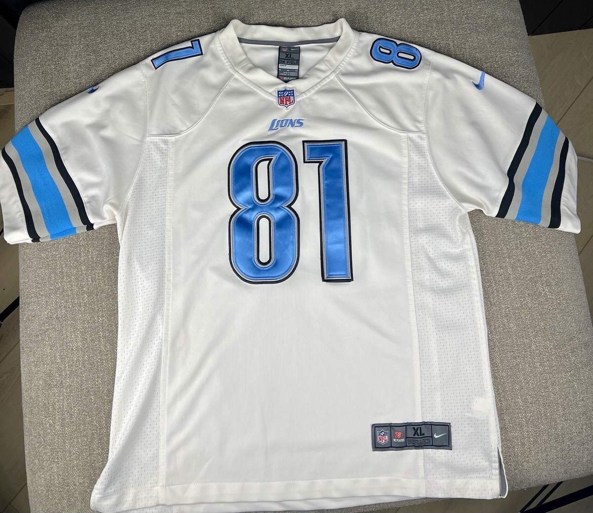 NIKE NFL デトロイトライオンズ 81 JOHNSON ユニフォーム XL NIKE NFLデトロイトライオンズ 81 JOHNSON ユニフォーム - メルカリ