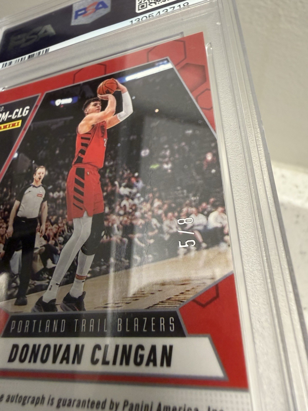 2024 Mosaic Donovan Clingan #5/8 Black Gold Rookie Auto PSA 10 (POP 2) SSP SP view 3