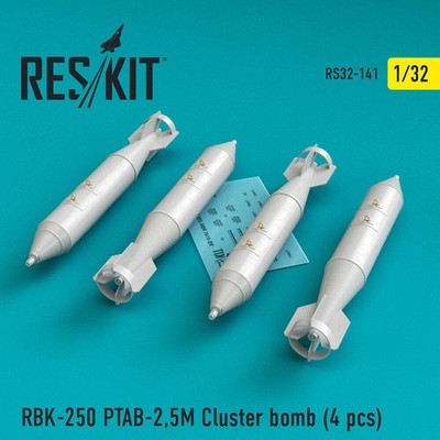 ResKit RS32-0141 1:32 RBK-250 PTAB-2,5M Streubombe (4 Stück)
