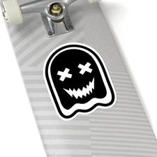 Ghost Racing - OG Original Black White Logo Vinyl Sticker