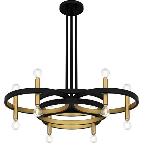 Quoizel WID5030 Winsland 12 Light 30"W Abstract Chandelier - Black - Picture 5 of 7
