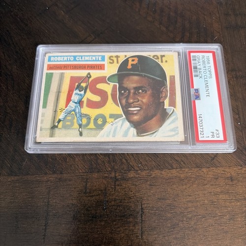 1956 Topps baseball Roberto Clemente Gray Back PSA 1