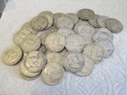 FRANKLIN HALF DOLLARS 37 TOTAL SILVER HALF DOLLARS