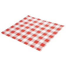 Fiesta Compostable Red Gingham Greaseproof Sheets, 380x310 mm, Pack 200