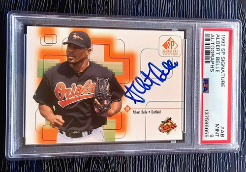 Albert Belle #AB 1999 SP Signature Autographs card