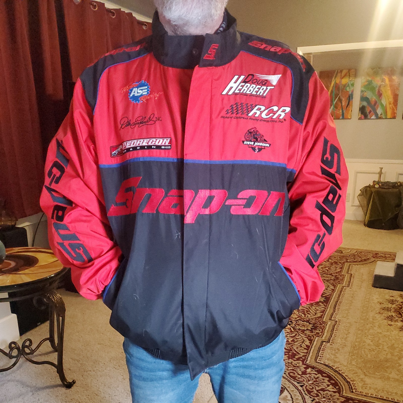 Snap On Dale Earnhardt Doug Herbert ASE NASCAR Racing Jacket XL  