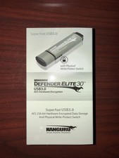 NEW Kanguru KDFE30-32G Defender Elite30 USB 3.0 Hardware Encrypted Flash Drive