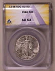1946-P Walking Liberty Half Dollar ANACS AU53 ***RARE ORIGINAL COIN***