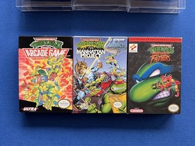 TMNT Tournament Fighters NES CIB + Teenage Mutant Ninja Turtles 2 3 NINTENDO LOT