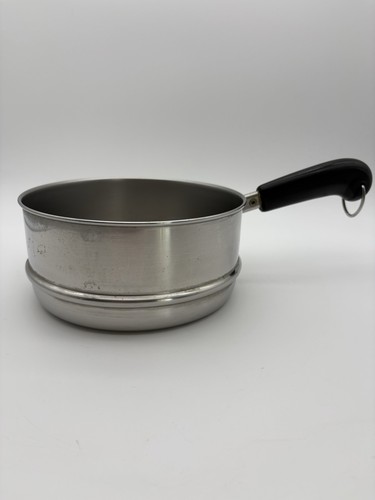 VTG Revere Ware Stainless 2 & 3 Qt Double Boiler Insert Handle 7-1/4" Diameter