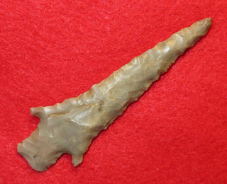 Authentic Native American artifact arrowhead 3" Texas Bulverde drill Y15