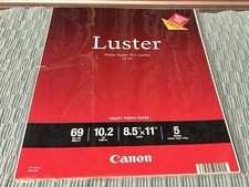 Canon 1 Pack LU-101 Pro Luster Photo Paper (8.5x11"), 5 Sheets LU-101