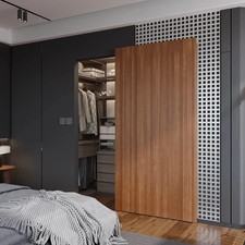 42inch Concealed Sliding Barn Door Hardware with Soft Close Mechanism, Wall M